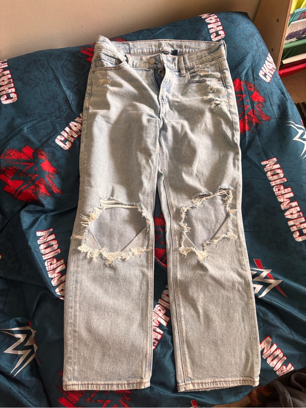 American Eagle Outfitters Light Blue  Distressed Jeans